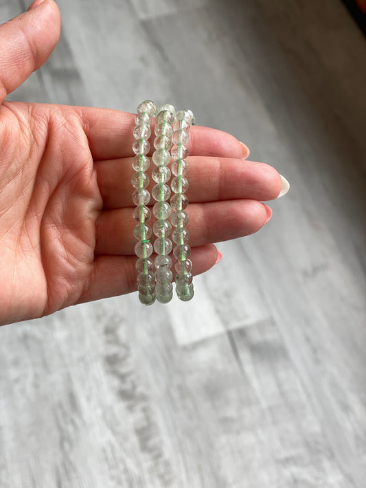 Prasiolite Crystal Bracelet- Transformation, Creativity, Success, Abundance, Balance