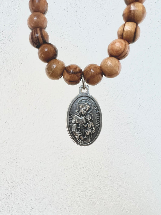 Saint Anthony Bracelet (Silver Charm)