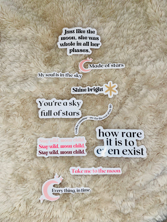 Celestial Quotes Stickers