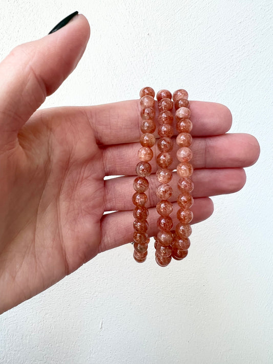 Sunstone Crystal Bracelet- Good Luck, Intuition, Authentic Self, Joy, and Energy