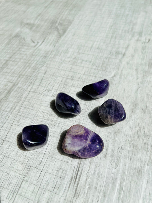 Amethyst Tumbled Pocket Stone-  Protection, Serenity, and Peace
