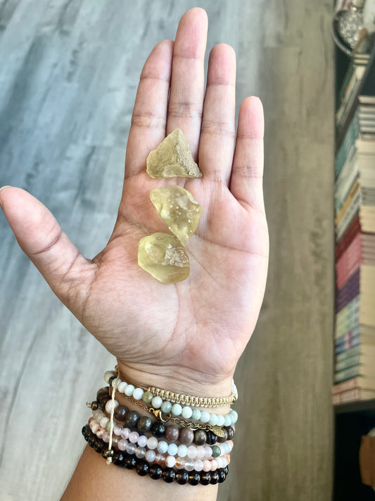 Raw Libyan Desert Glass- Confidence, Mental Clarity, Psychic Protection, Akashic Records Access, Manifestation
