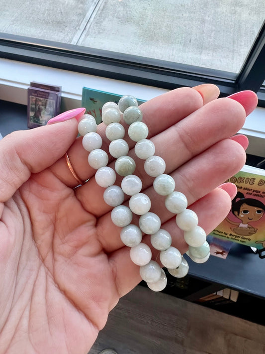 Burma Jade Crystal Bracelet- Fortune, Grounding, Relationships, Good Luck