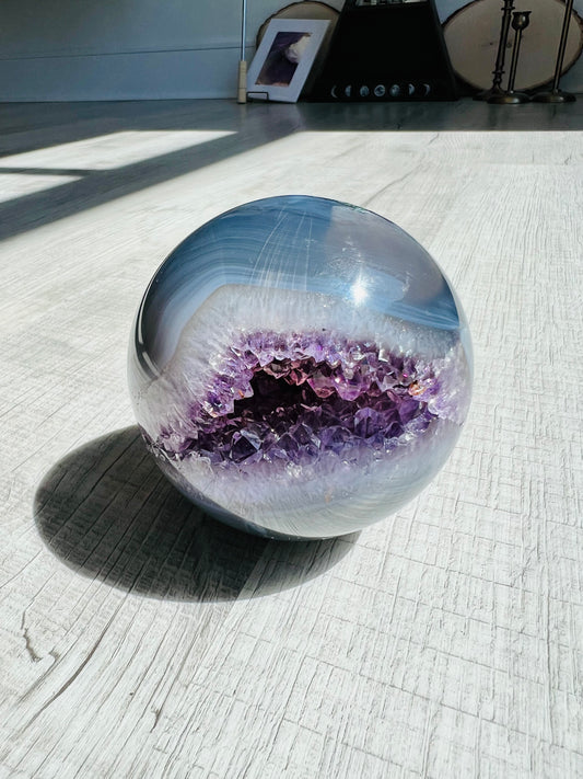 Amethyst Sphere- Protection, Serenity, and Peace
