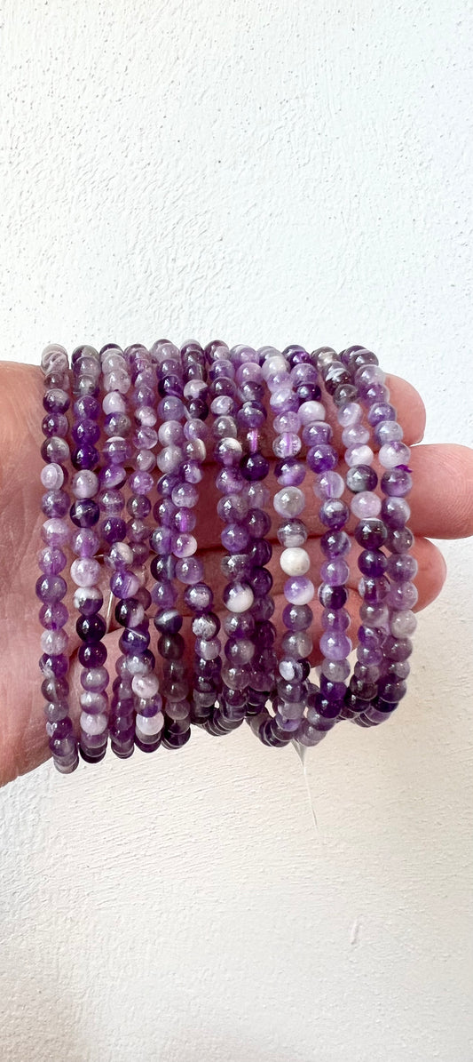 Chevron Amethyst Bracelet- Protection, Serenity, Peace